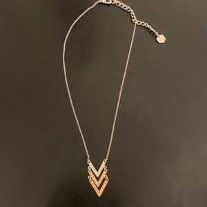 Touchstone Crystal Triple Metal Necklace